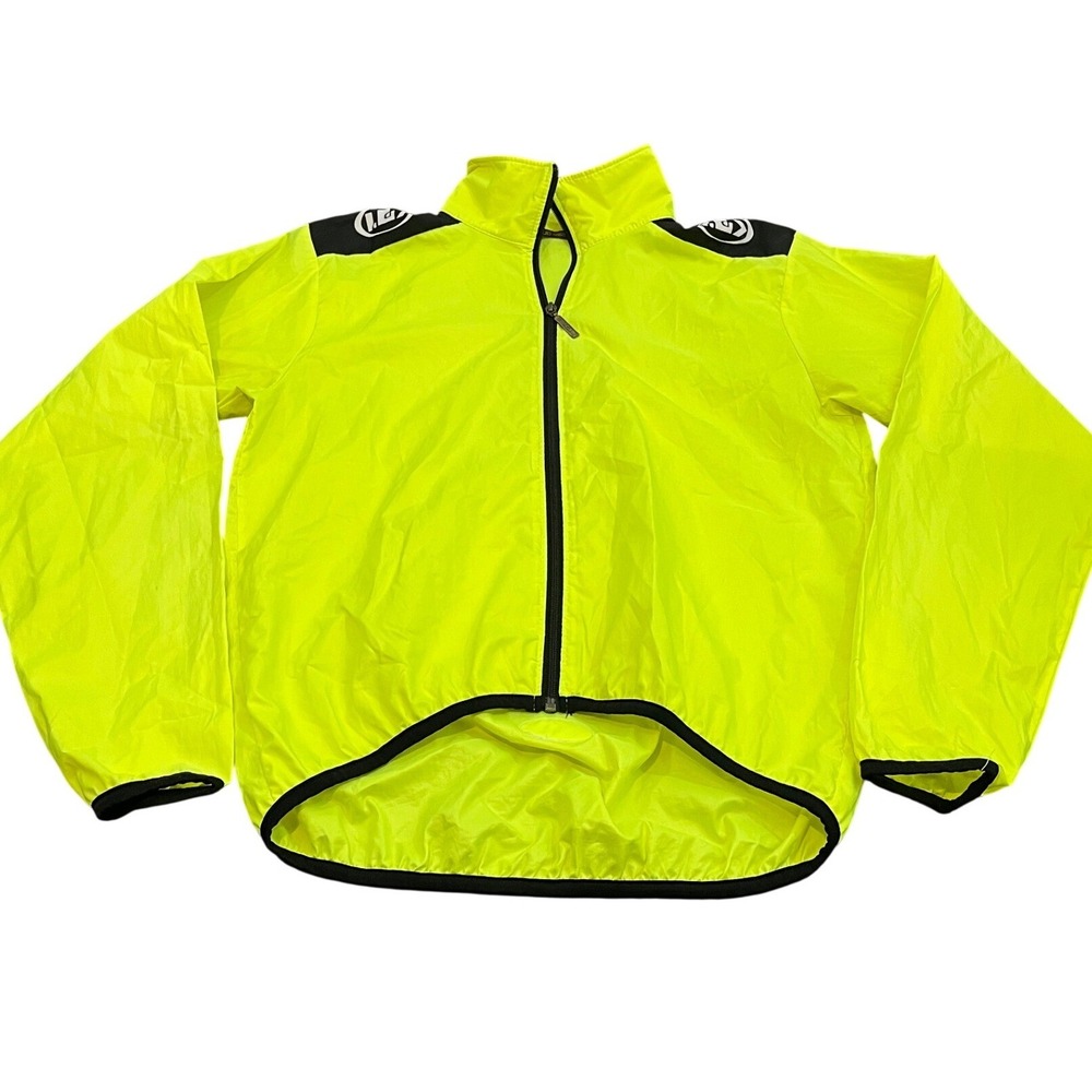 Louis Garneau Cycling Jacket Mens L Neon Yellow High‎ Visibility Windbreaker